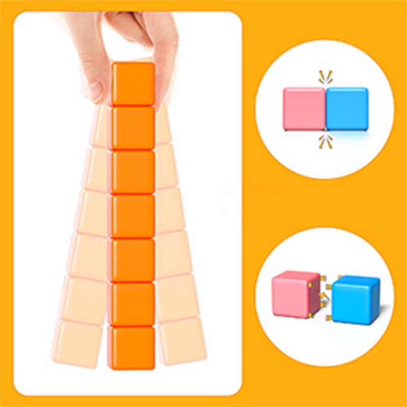 Kolorowe klocki magnetyczne STEM – 32 elementy