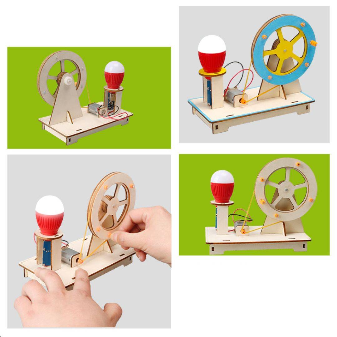 Generator na korbkę – zestaw edukacyjny do samodzielnego złożenia