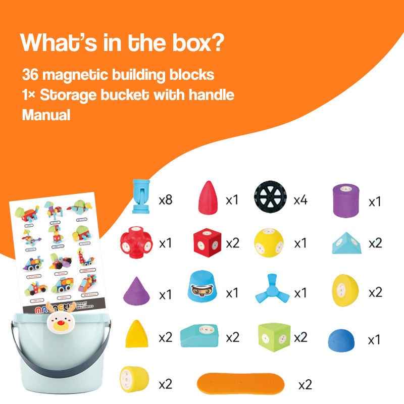 Miękkie klocki magnetyczne ClickBlox