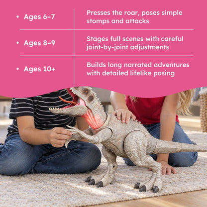 Duży dinozaur T-Rex z dźwiękiem i światłem – 50 cm