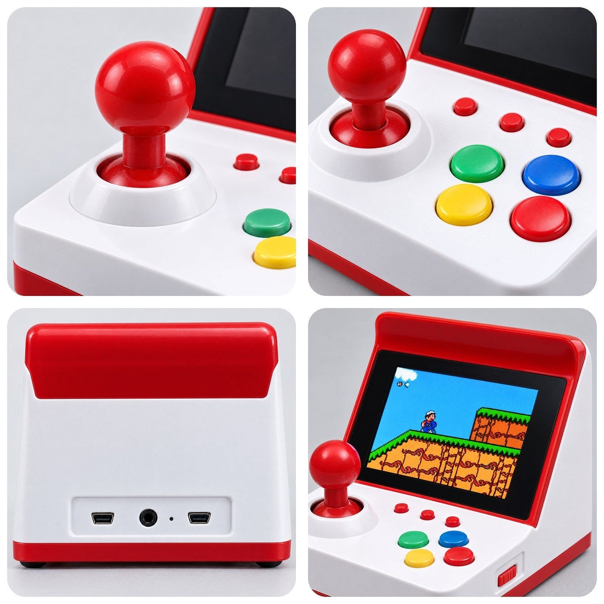 Mini konsola retro arcade z dwoma kontrolerami – 360+ gier
