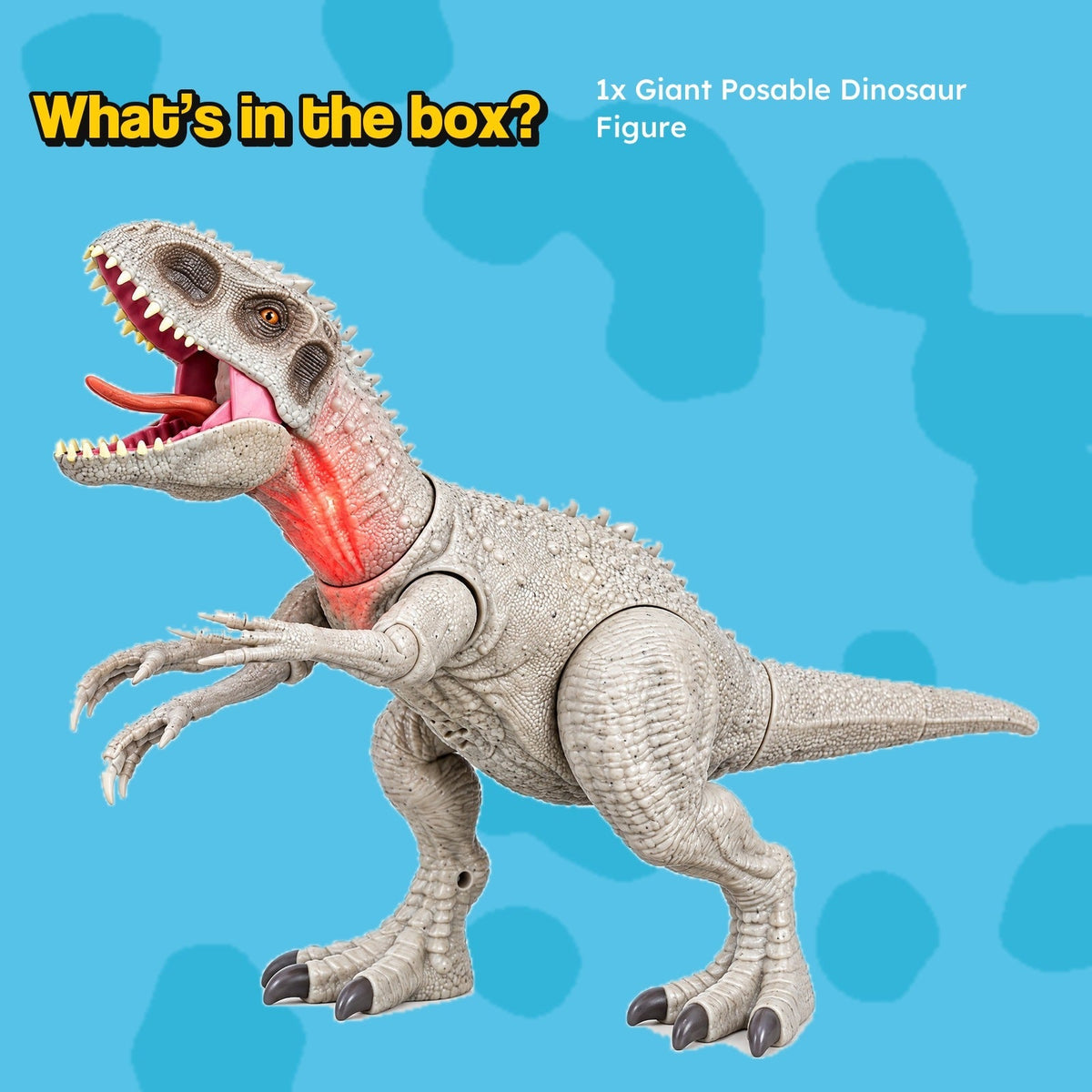 Duży dinozaur T-Rex z dźwiękiem i światłem – 50 cm