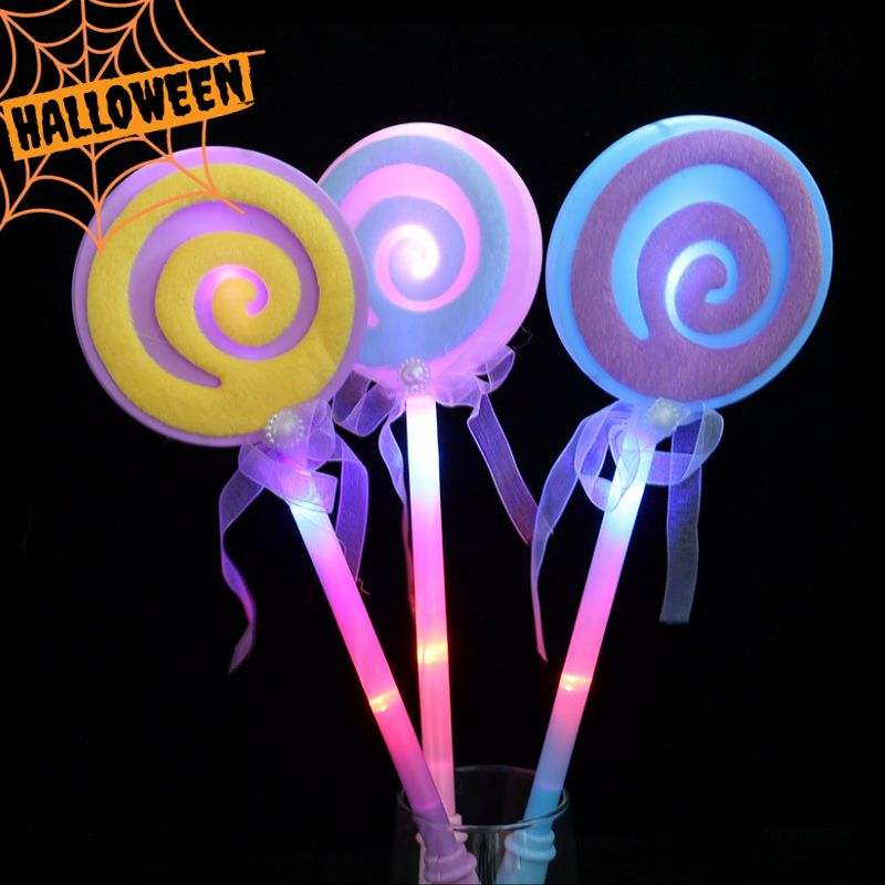 Świecące różdżki wróżki LED na Halloween – 3 szt.