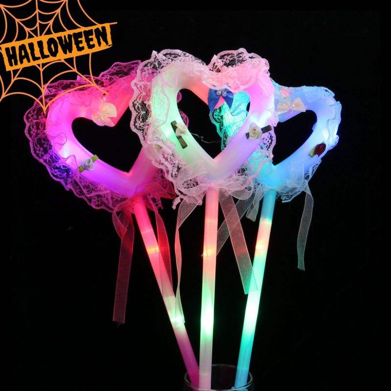 Świecące różdżki wróżki LED na Halloween – 3 szt.