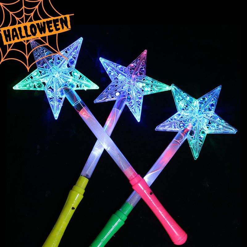 Świecące różdżki wróżki LED na Halloween – 3 szt.