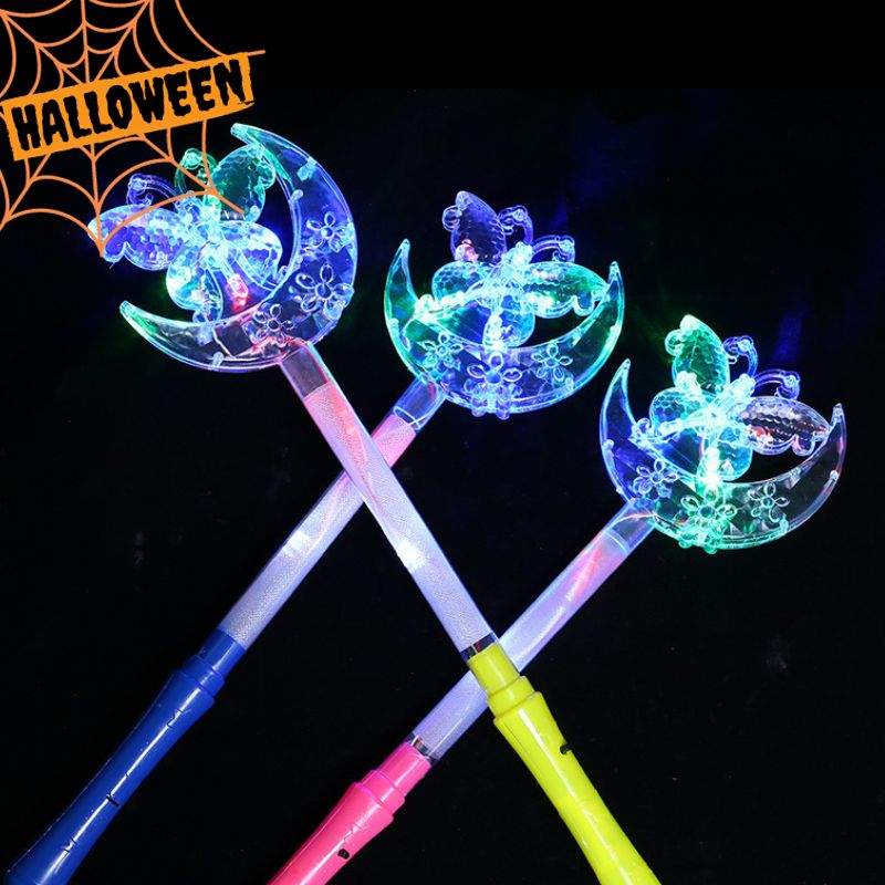 Świecące różdżki wróżki LED na Halloween – 3 szt.