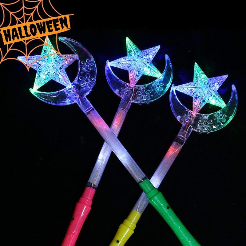 Świecące różdżki wróżki LED na Halloween – 3 szt.
