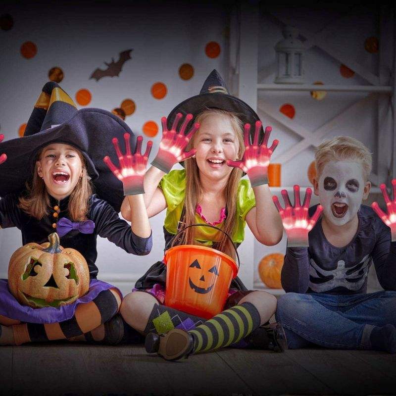 Świecące rękawiczki LED na Halloween