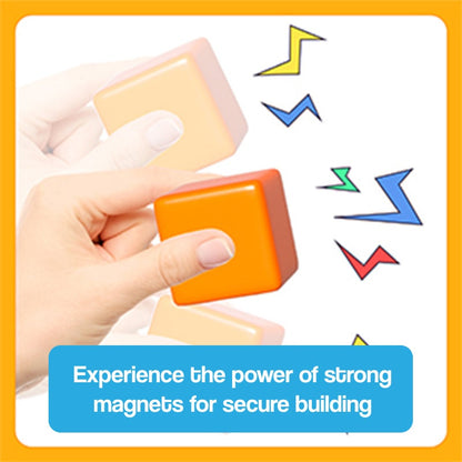 Kolorowe klocki magnetyczne STEM – 32 elementy