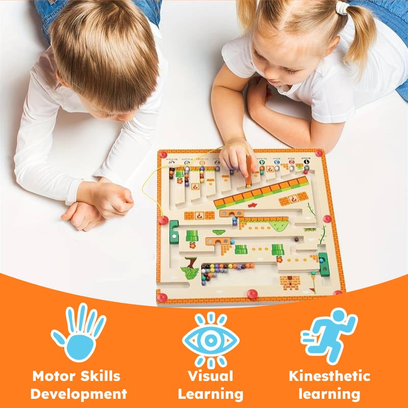 Magnetyczny labirynt Montessori – kolory i liczby