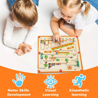 Magnetyczny labirynt Montessori – kolory i liczby