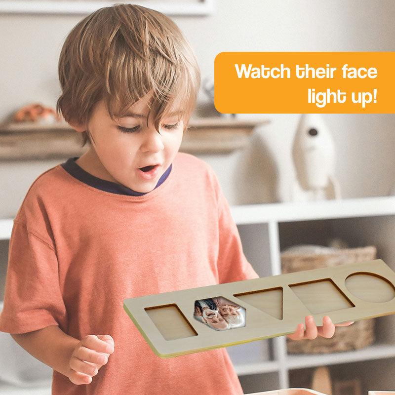 Puzzle Montessori ze zdjęciami rodziny