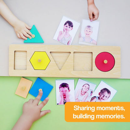 Puzzle Montessori ze zdjęciami rodziny