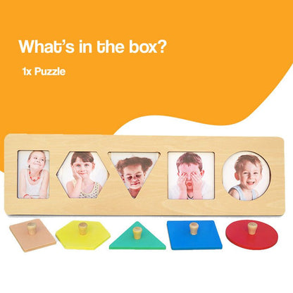 Puzzle Montessori ze zdjęciami rodziny