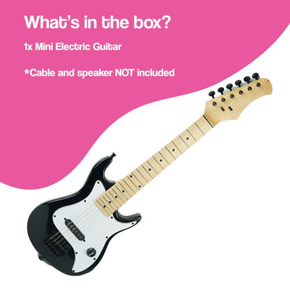 Mini gitara elektryczna z naturalnego drewna dla dzieci