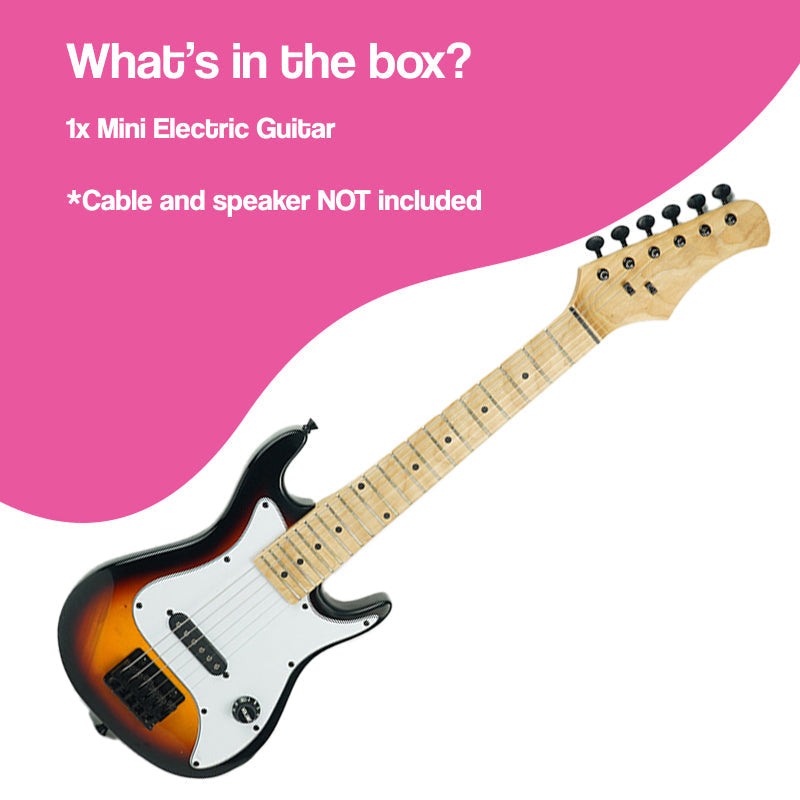 Mini gitara elektryczna z naturalnego drewna dla dzieci