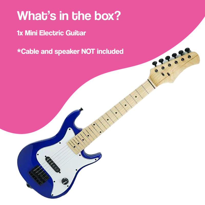 Mini gitara elektryczna z naturalnego drewna dla dzieci