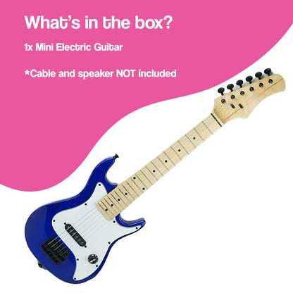 Mini gitara elektryczna z naturalnego drewna dla dzieci