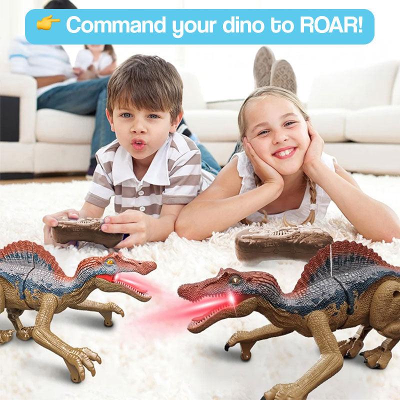 Zdalnie sterowany dinozaur ze światłem, dźwiękiem i ruchem