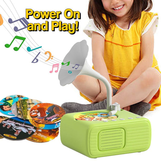 Mini gramofon dla dzieci z 96 płytami i Bluetooth