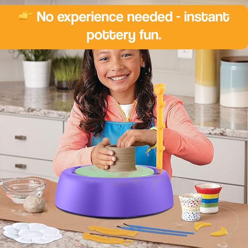 Koło garncarskie dla dzieci – zestaw do ceramiki