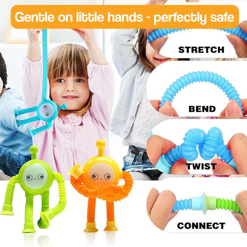 Giętkie figurki sensoryczne z przyssawkami – 4 szt.