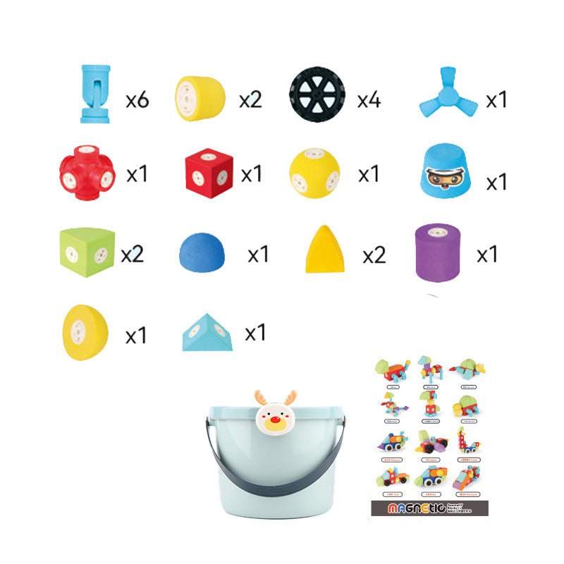 Miękkie klocki magnetyczne ClickBlox