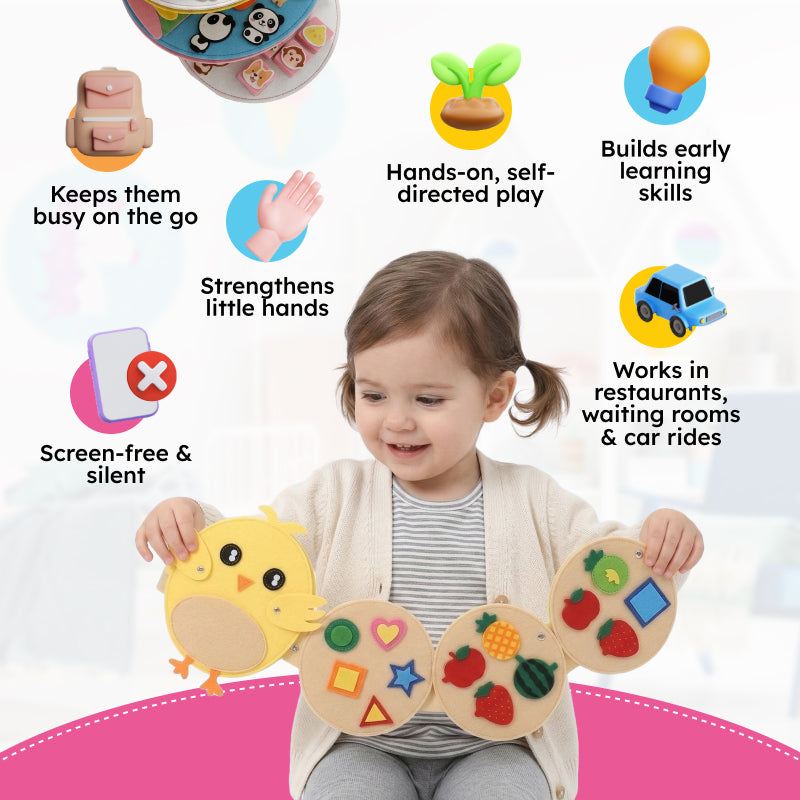 Filcowa książeczka sensoryczna Montessori