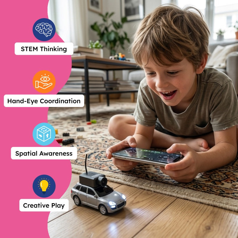 Mini autko z kamerą HD sterowane smartfonem