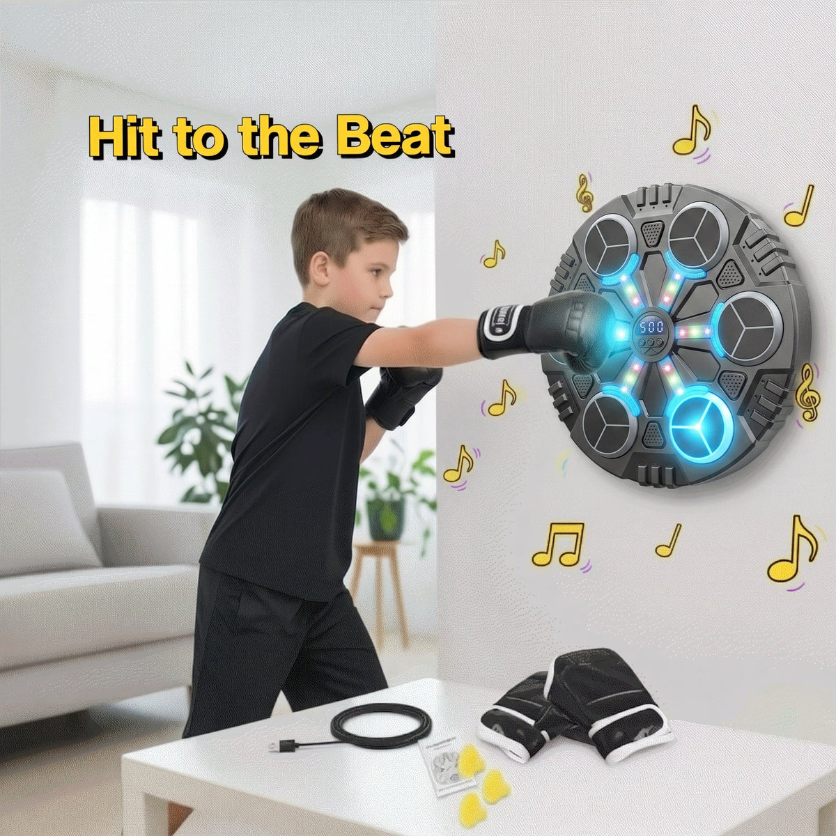Interaktywna tarcza bokserska LED z Bluetooth dla dzieci