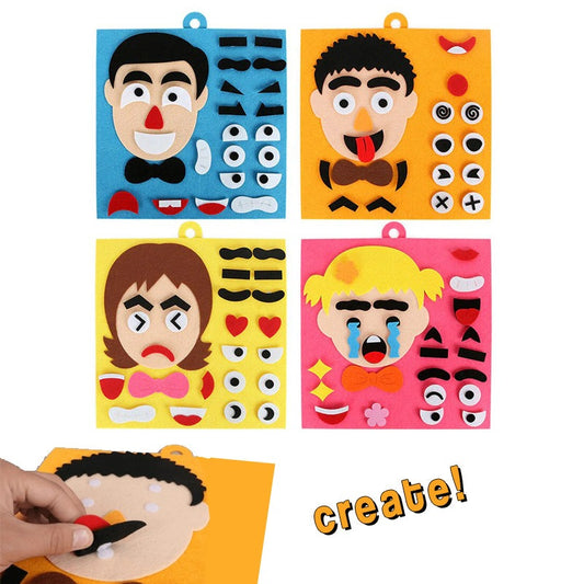 Materiałowa układanka z minami – nauka rozpoznawania emocji