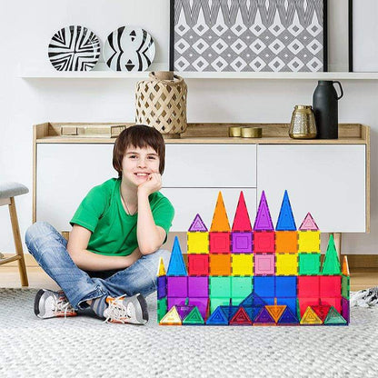 Przezroczyste klocki magnetyczne – 60 elementów