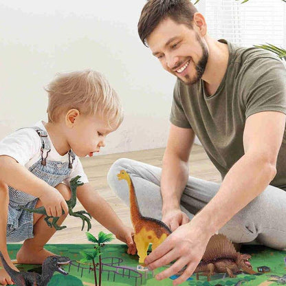 Mata do zabawy z dinozaurami w walizce – świat dżungli