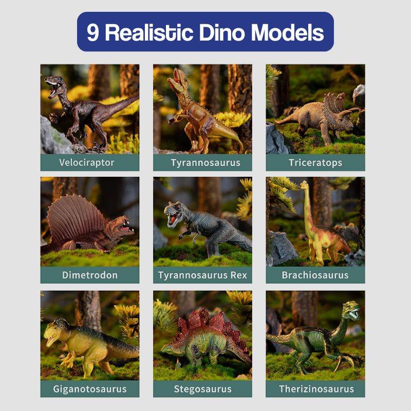 Mata do zabawy z dinozaurami w walizce – świat dżungli