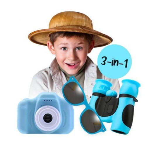 Zestaw małego odkrywcy 3w1 – aparat, lornetka i okulary