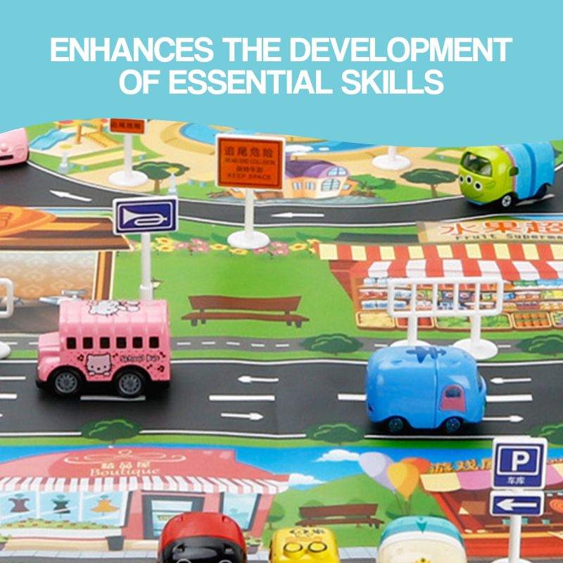 Mata edukacyjna Montessori – miasto z autkami
