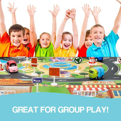 Mata edukacyjna Montessori – miasto z autkami