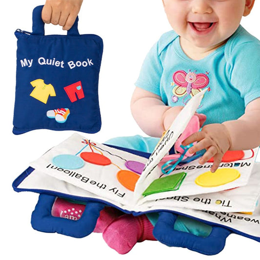 Sensoryczna książeczka manipulacyjna Montessori z materiału