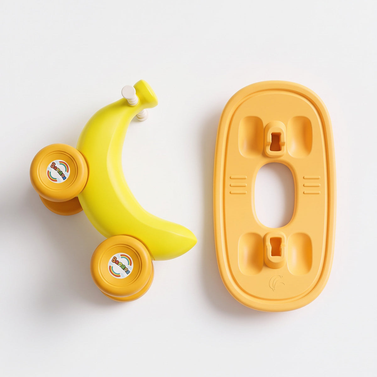 Banan 3w1 – bujak, deska do balansowania i jeździk