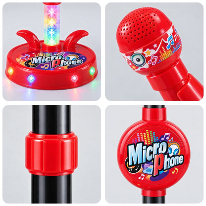 Świecący mikrofon karaoke dla dzieci ze statywem