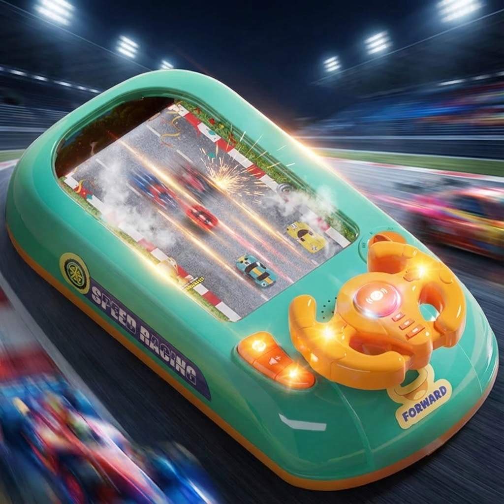 Interaktywny symulator jazdy z kierownicą dla dzieci – 200 wyzwań
