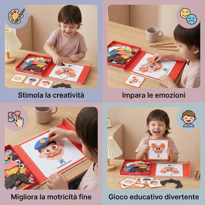 Puzzle edukacyjne z minami – nauka emocji dla dzieci